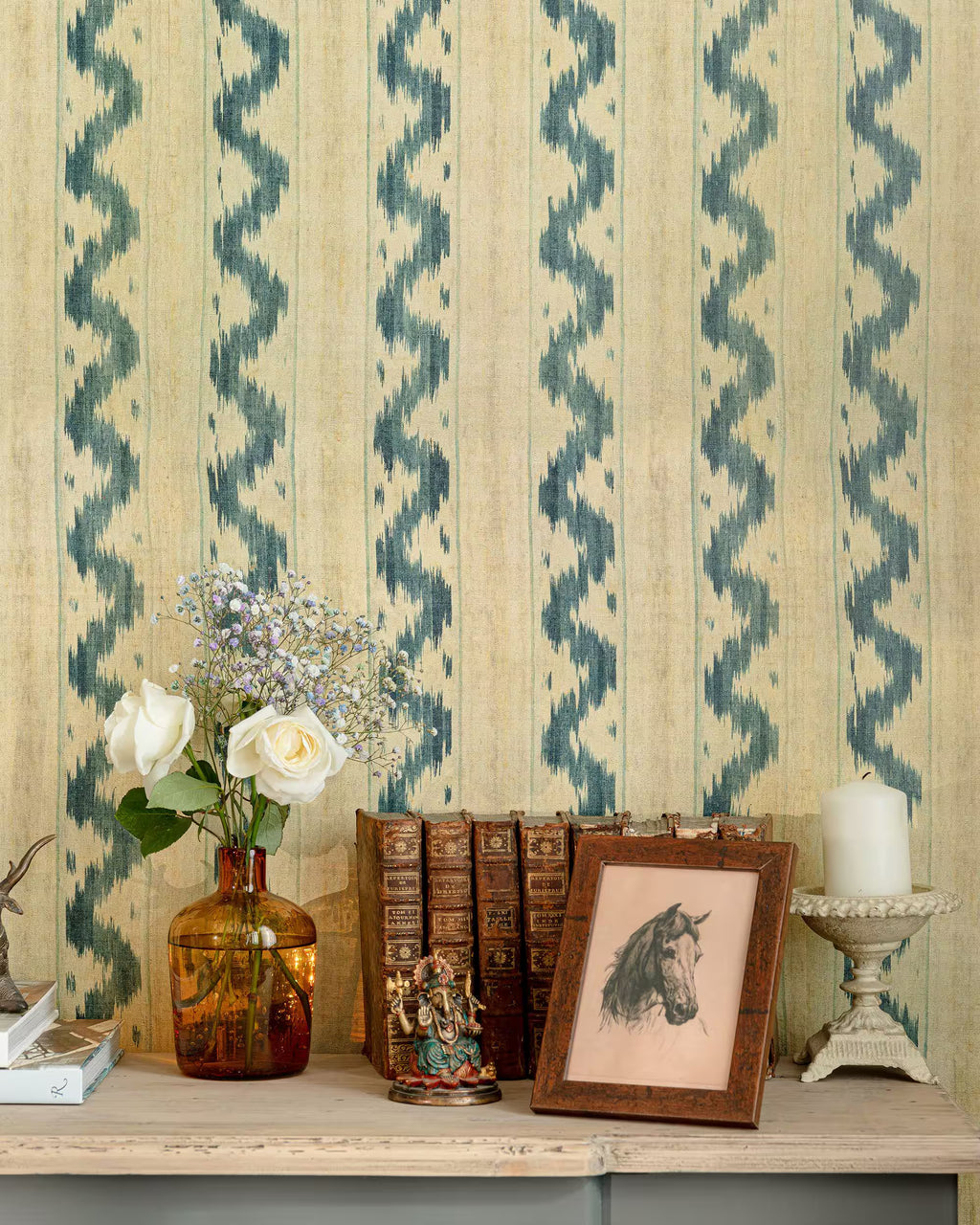 Vintage Ikat Wallpaper