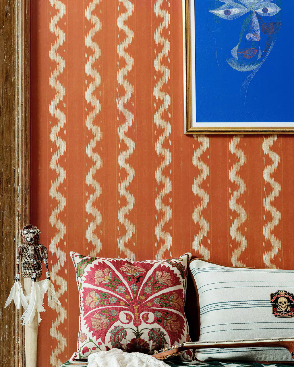Vintage Ikat Wallpaper
