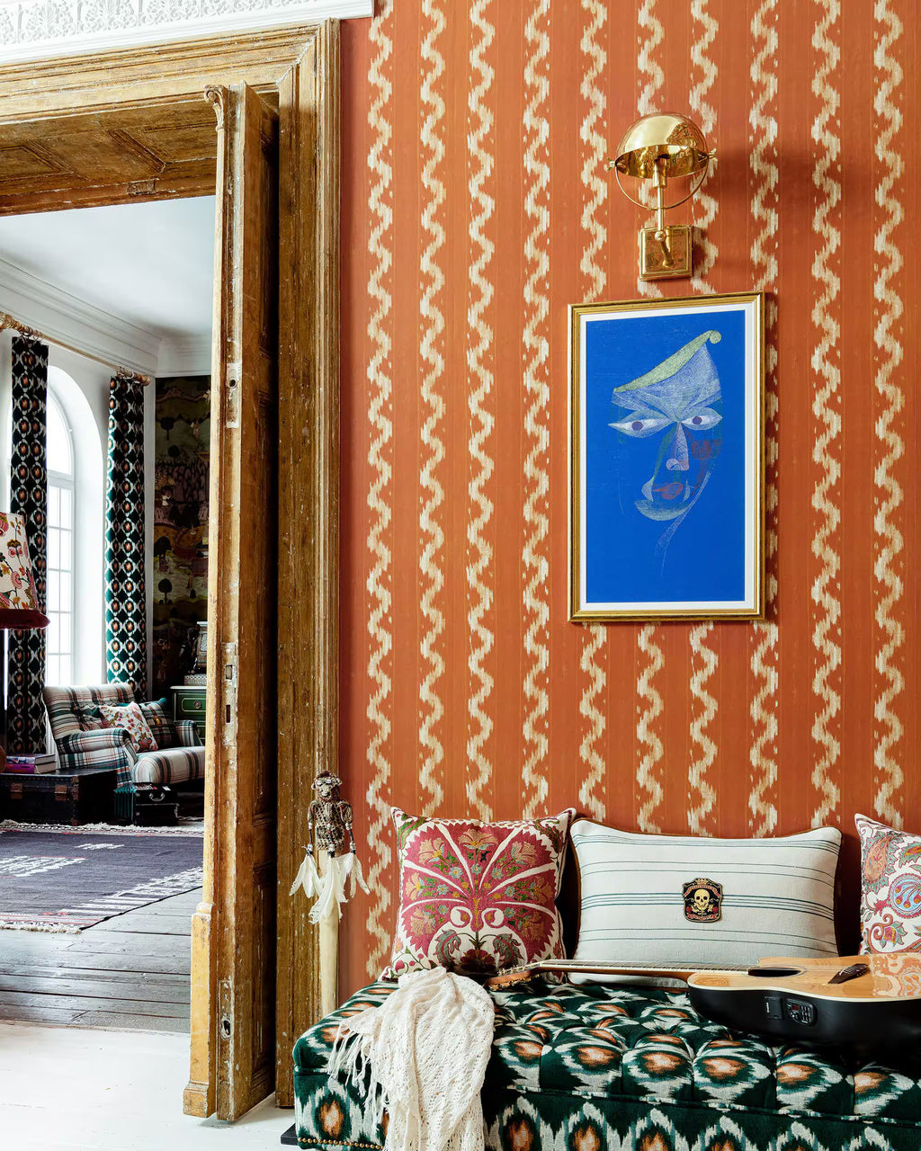 Vintage Ikat Wallpaper