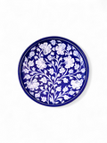 Blue Pottery Decorative Wall Plate - Dark Blue