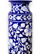 Artisan Blue Pottery - Long Vase