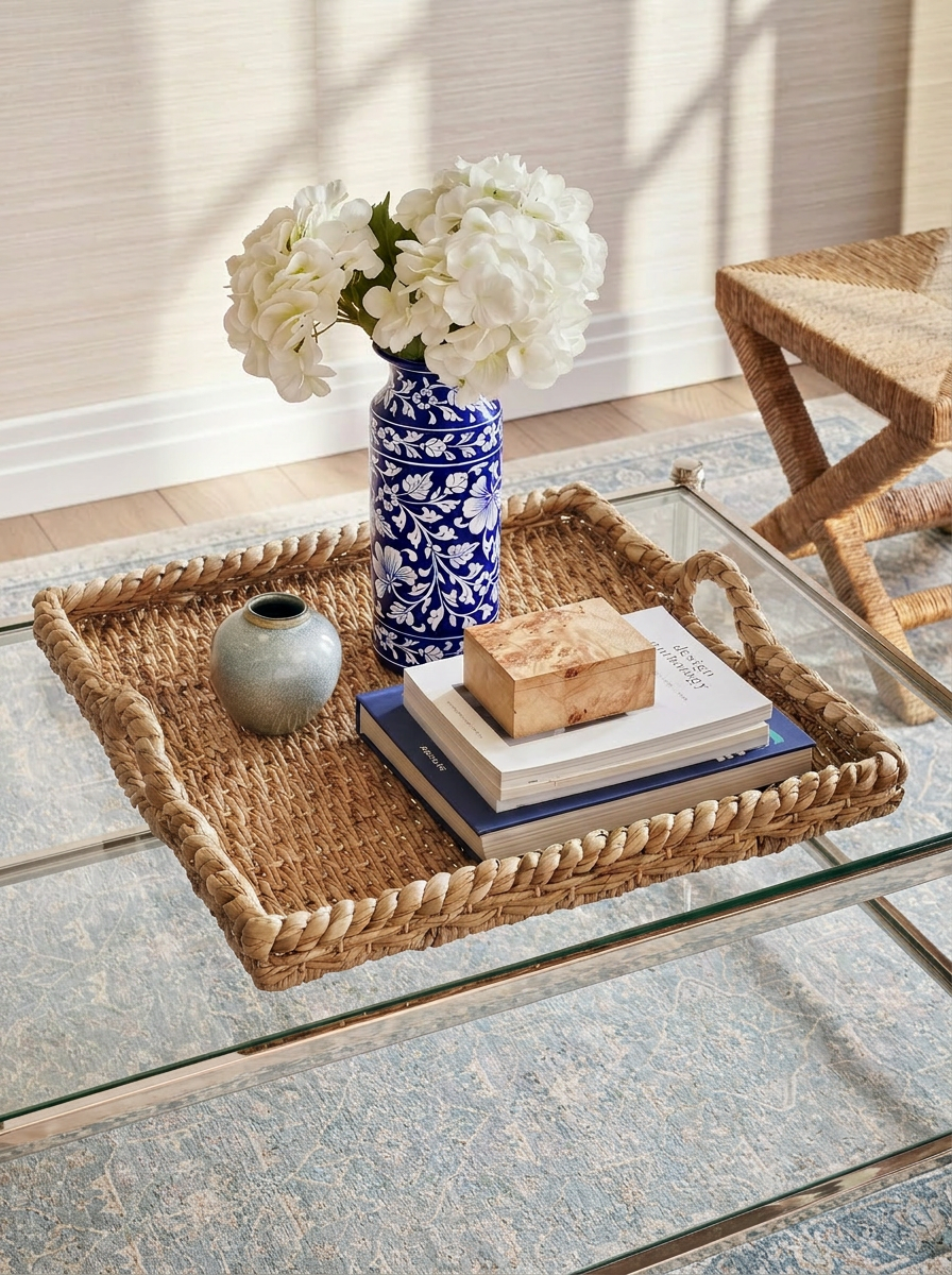 Artisan Blue Pottery - Long Vase