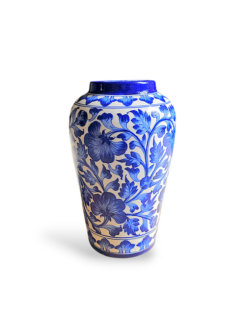 Artisan Blue Pottery Vase - Light Blue