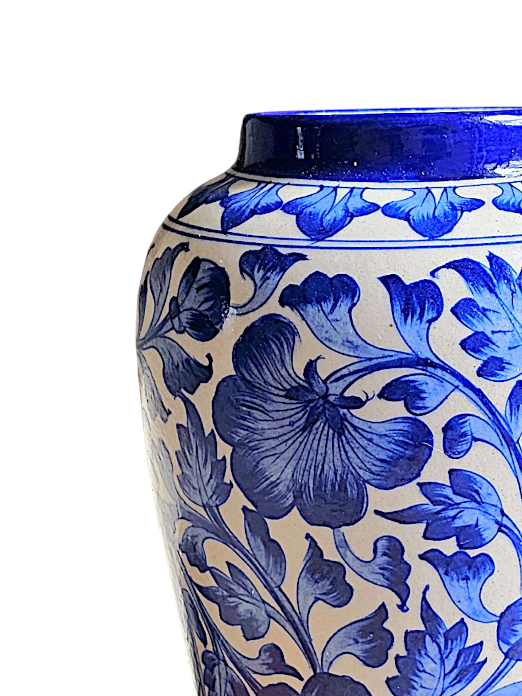 Artisan Blue Pottery Vase - Light Blue