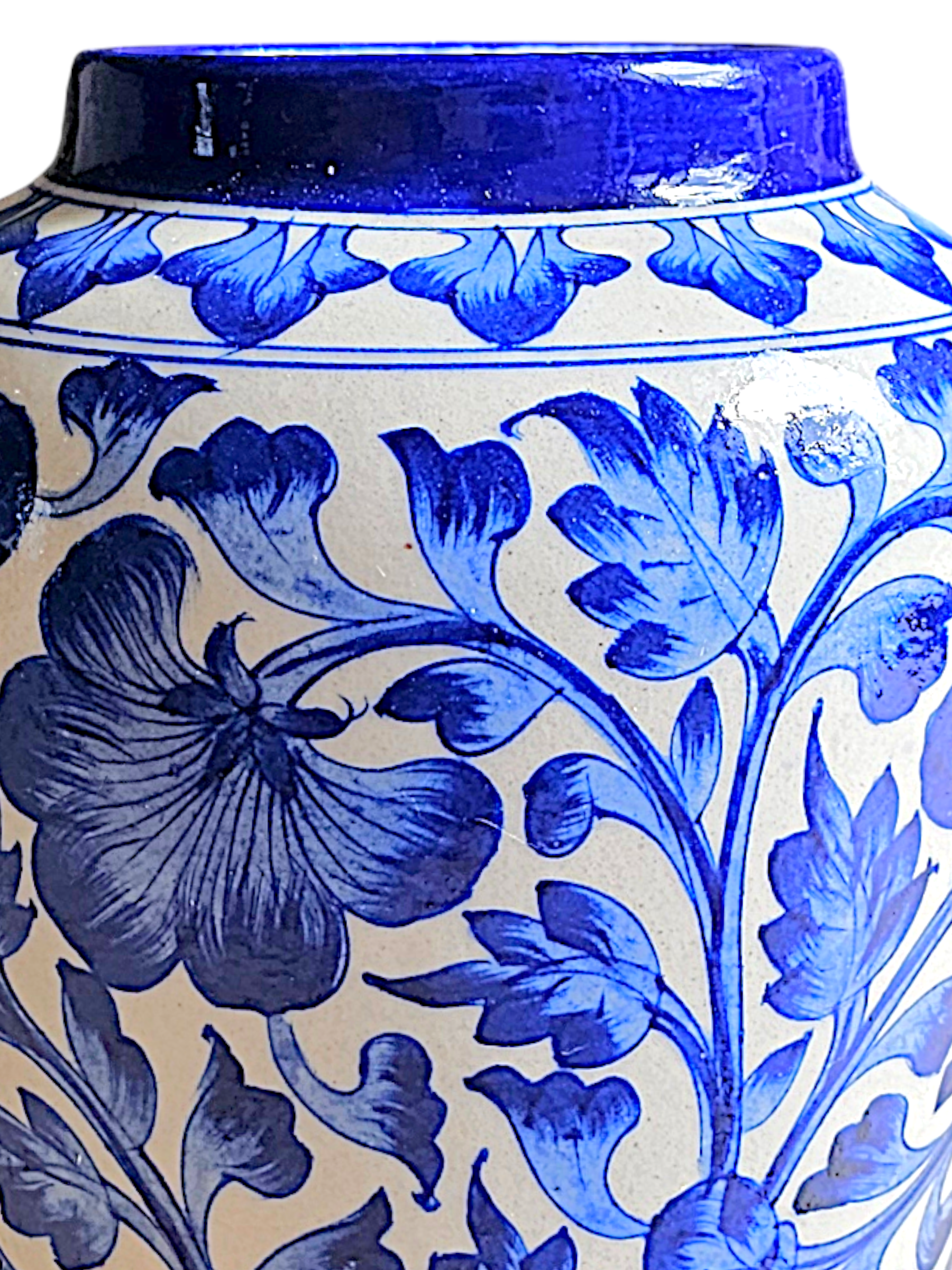 Artisan Blue Pottery Vase - Light Blue