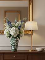 Artisan Blue Pottery Green Vase