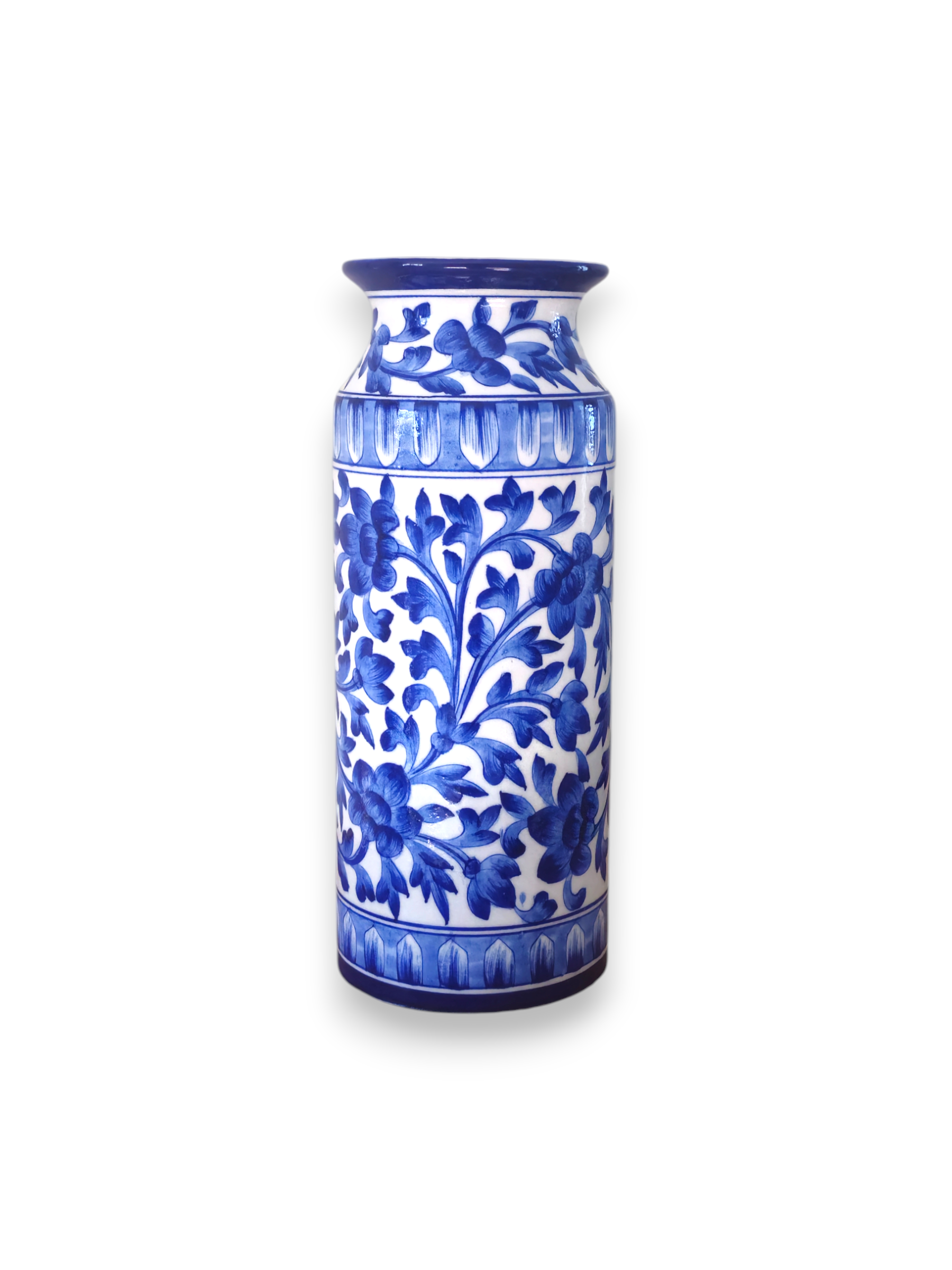 Artisan Blue Pottery - Long Vase