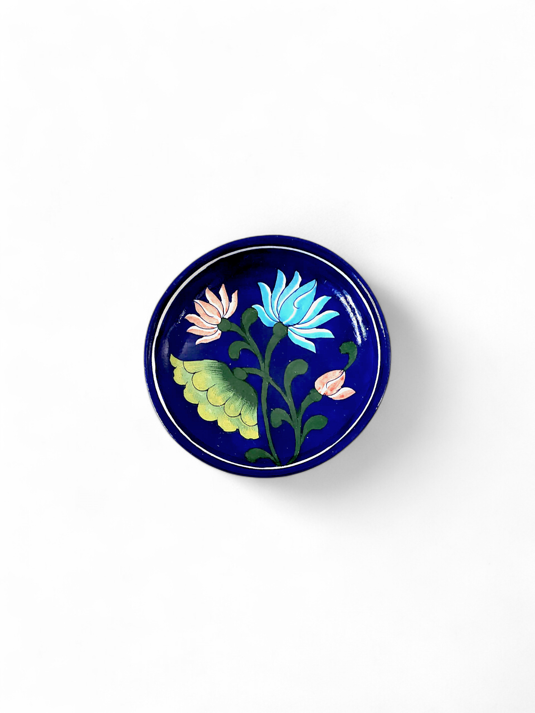 Blue Pottery Decorative Wall Plate – Lotus