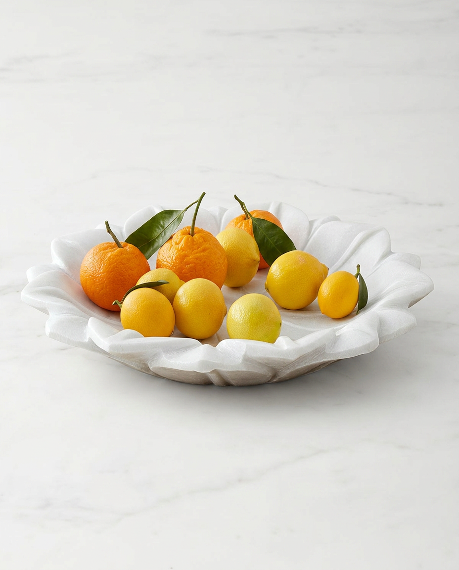 Marble Lotus Bowl