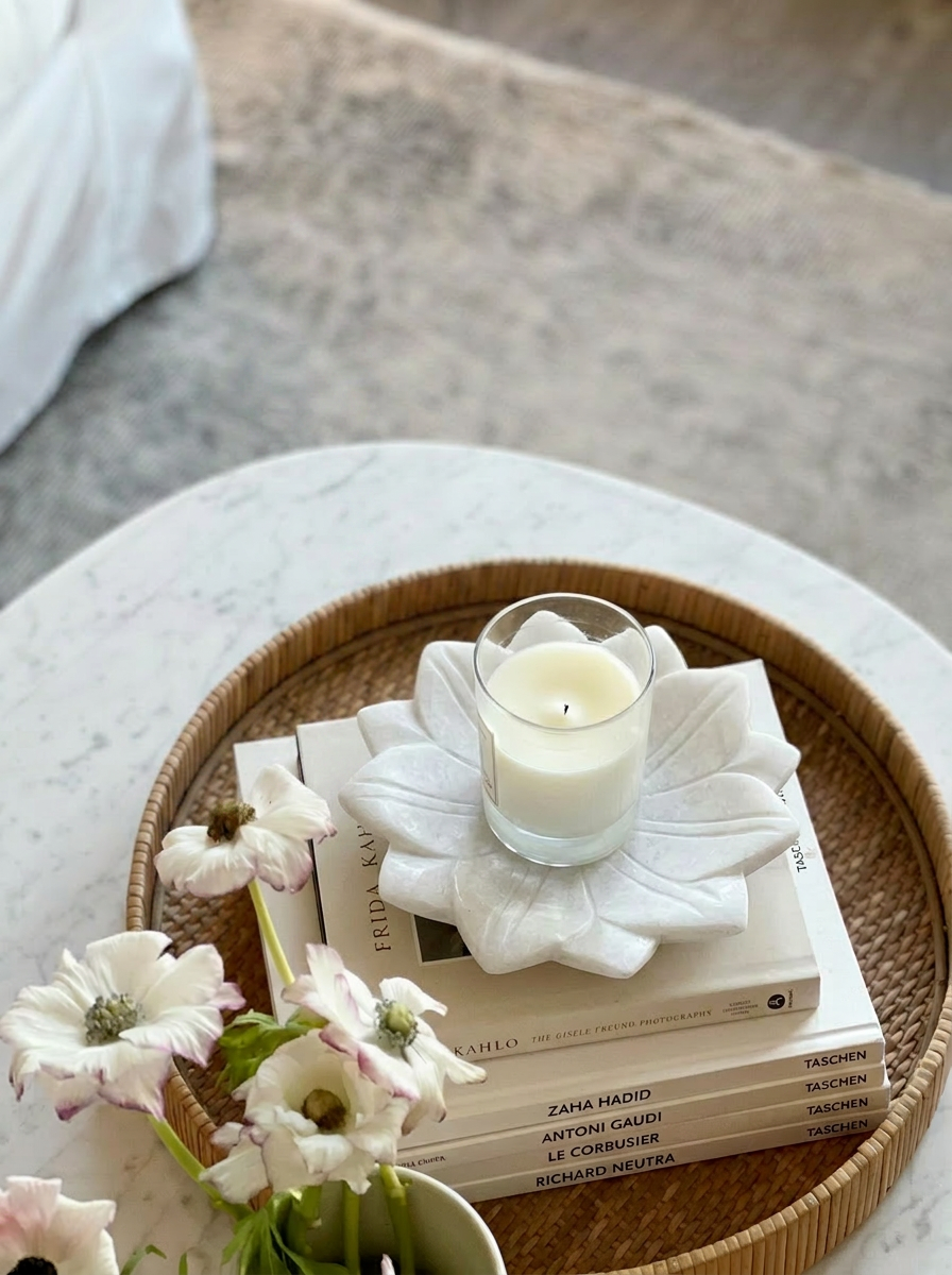 Marble Lotus Bowl - small