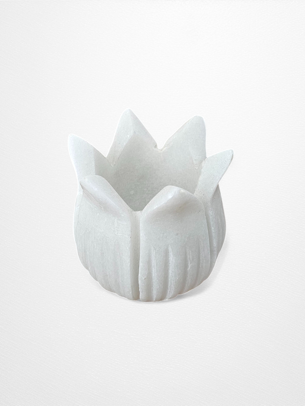 Marble Lotus Candle Holder