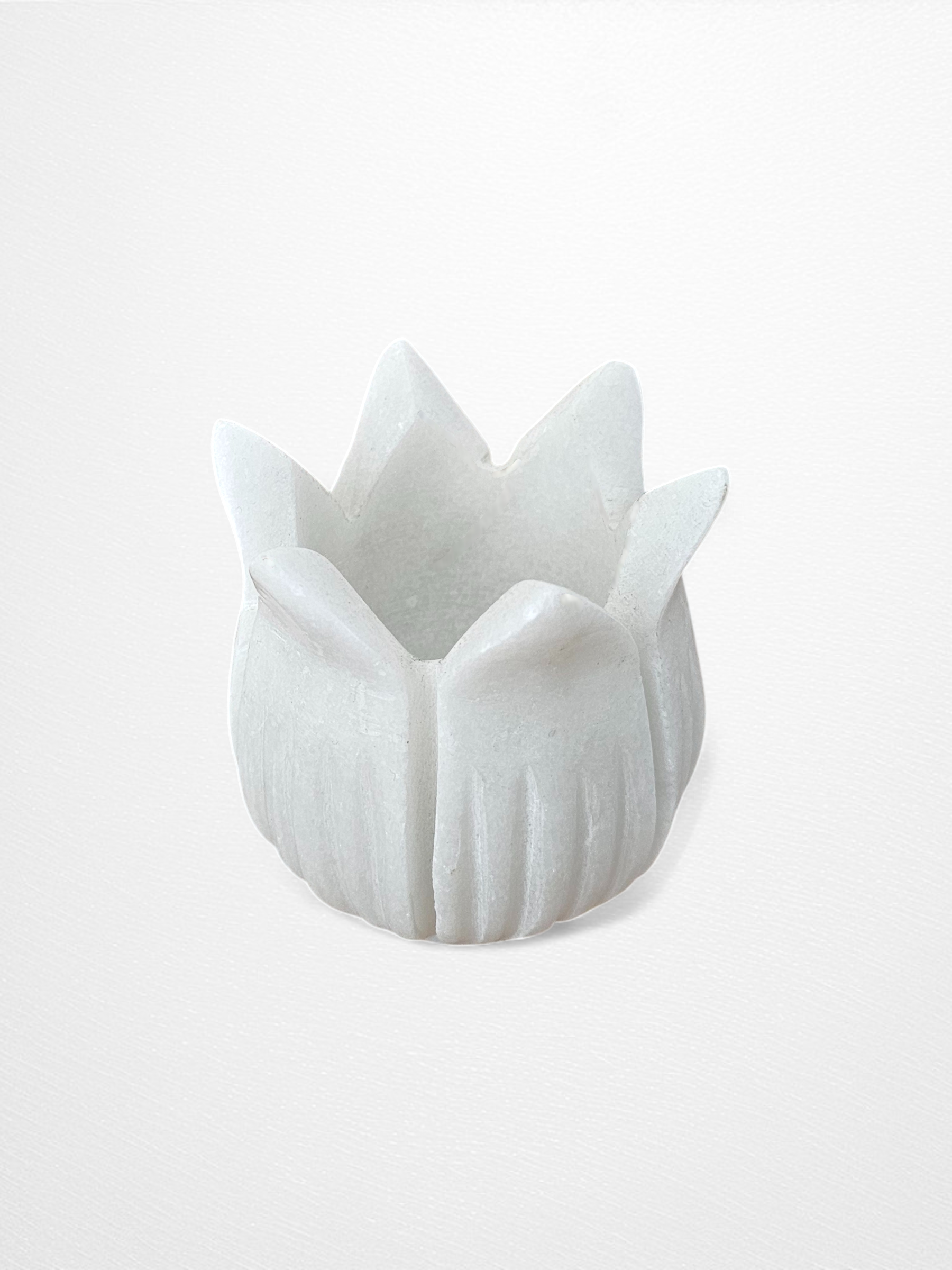 Marble Lotus Candle Holder