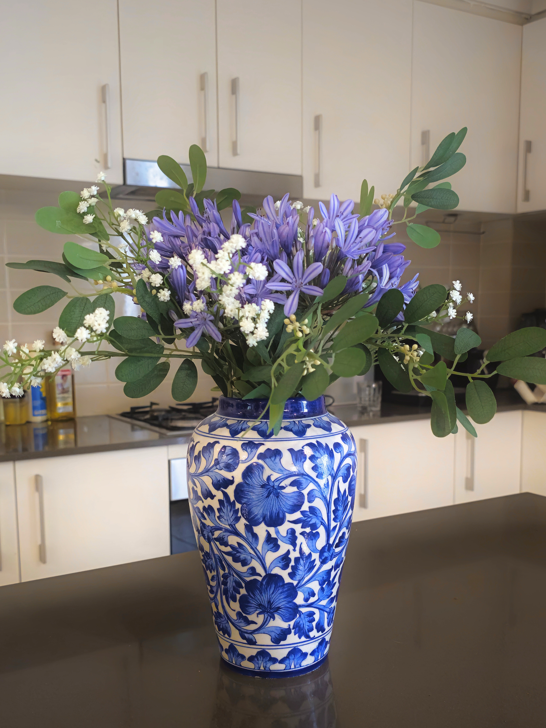 Artisan Blue Pottery Vase - Light Blue