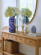 Artisan Blue Pottery - Long Vase
