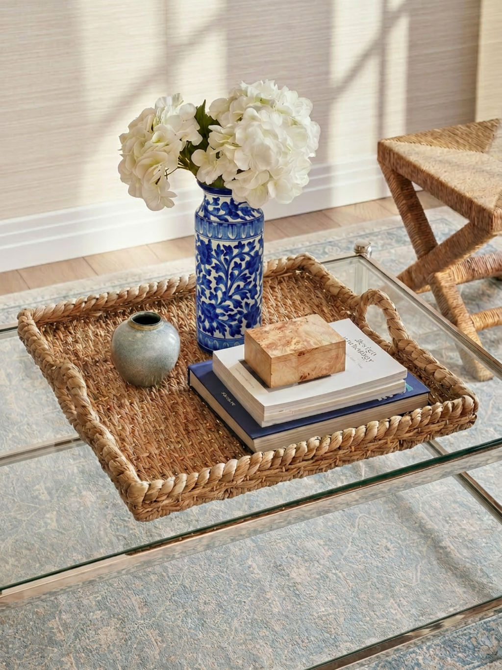 Artisan Blue Pottery - Long Vase