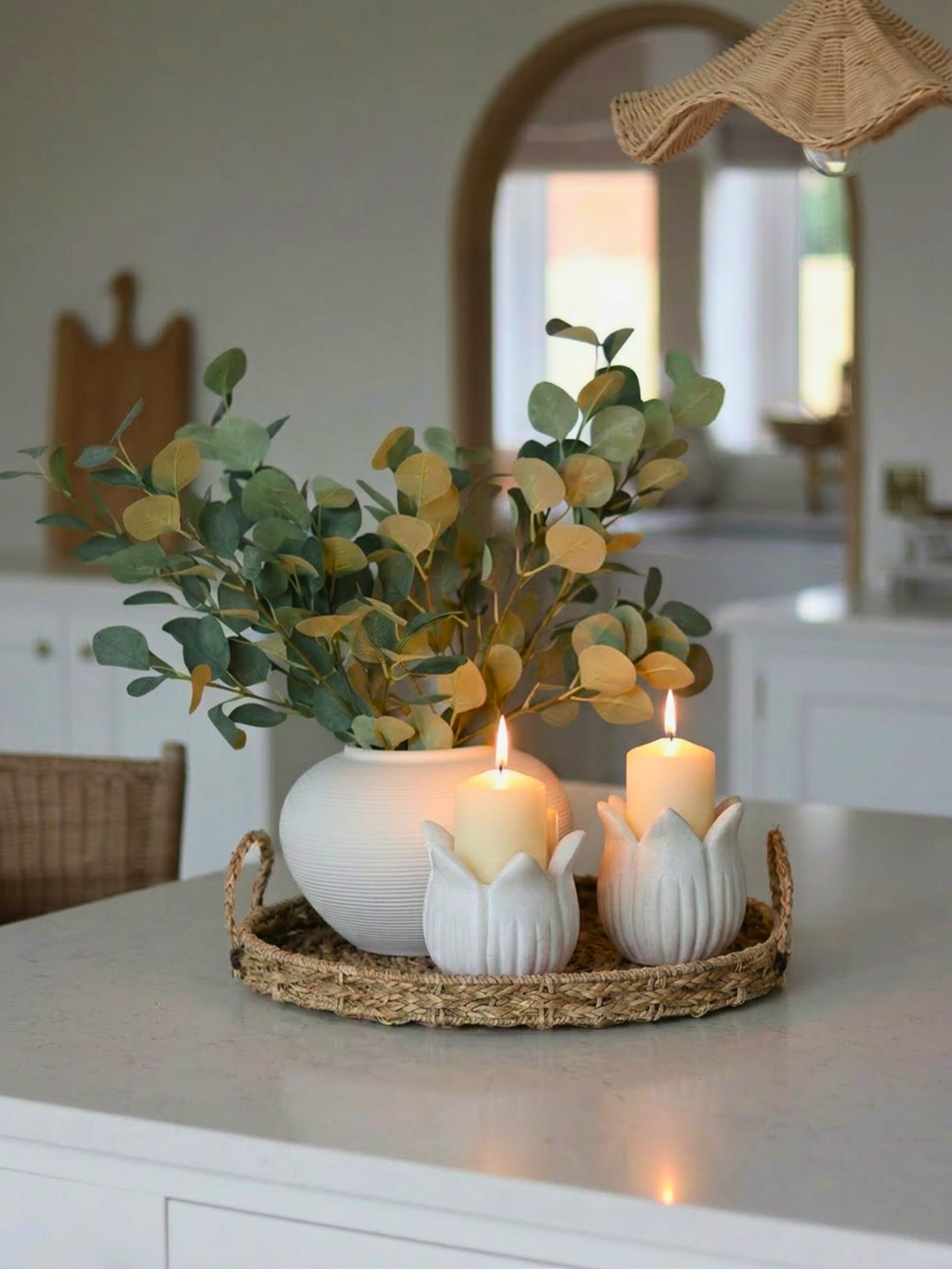 Marble Lotus Candle Holder