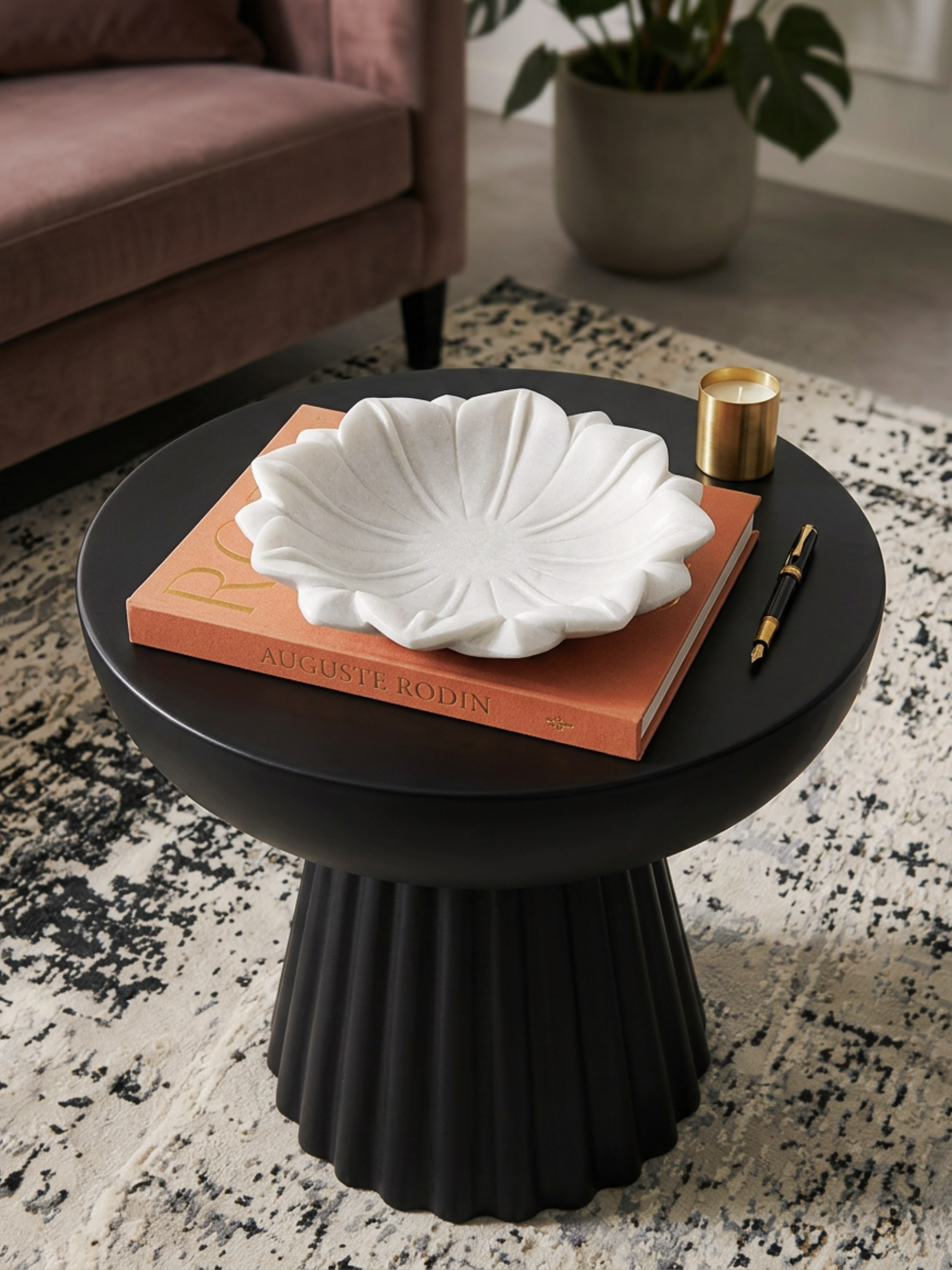 Marble Lotus Bowl