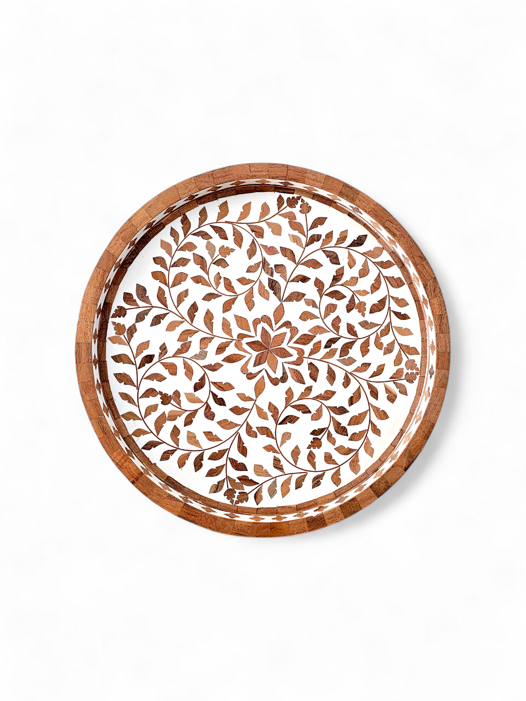 Artisan Wood Inlay Tray