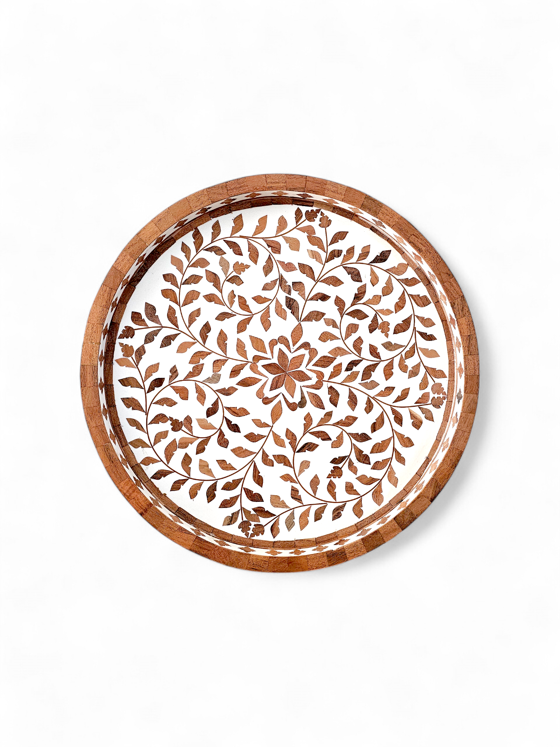Artisan Wood Inlay Tray