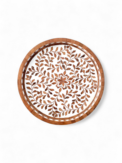 Artisan Wood Inlay Tray