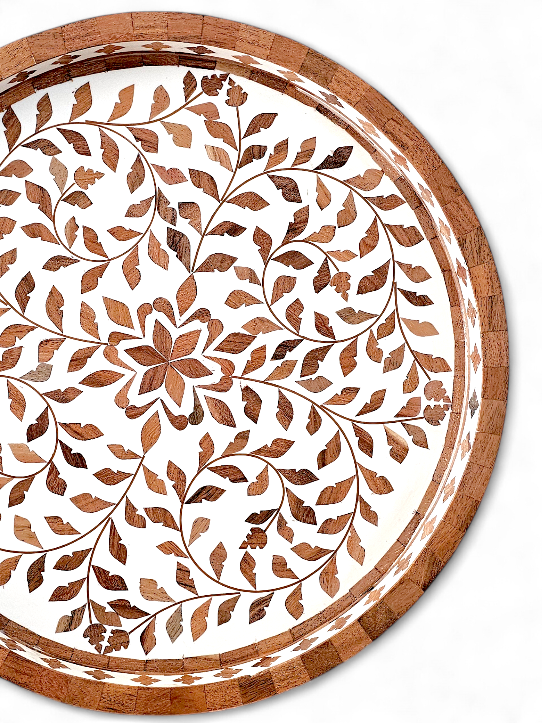 Artisan Wood Inlay Tray