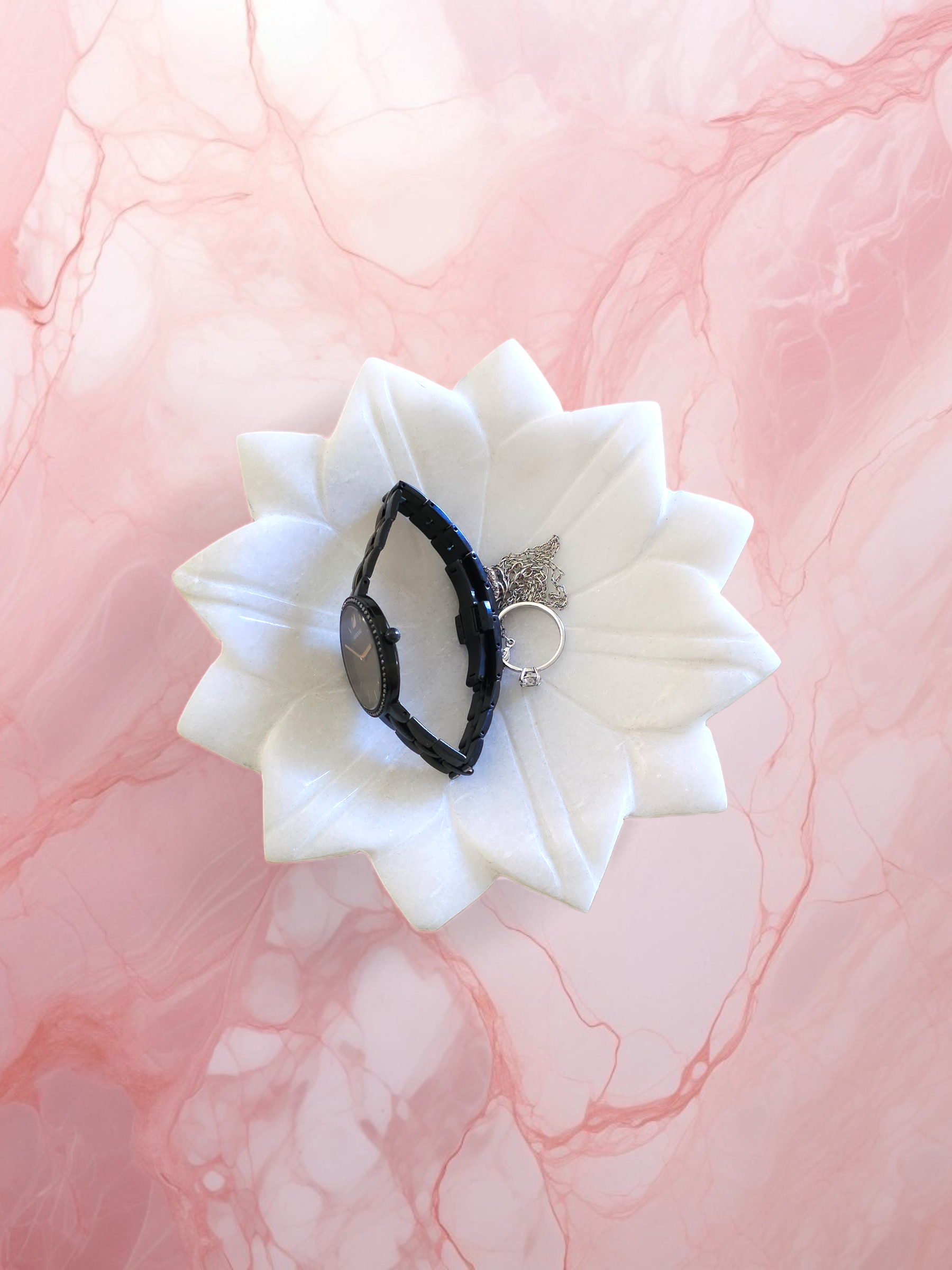 Marble Lotus Bowl - small