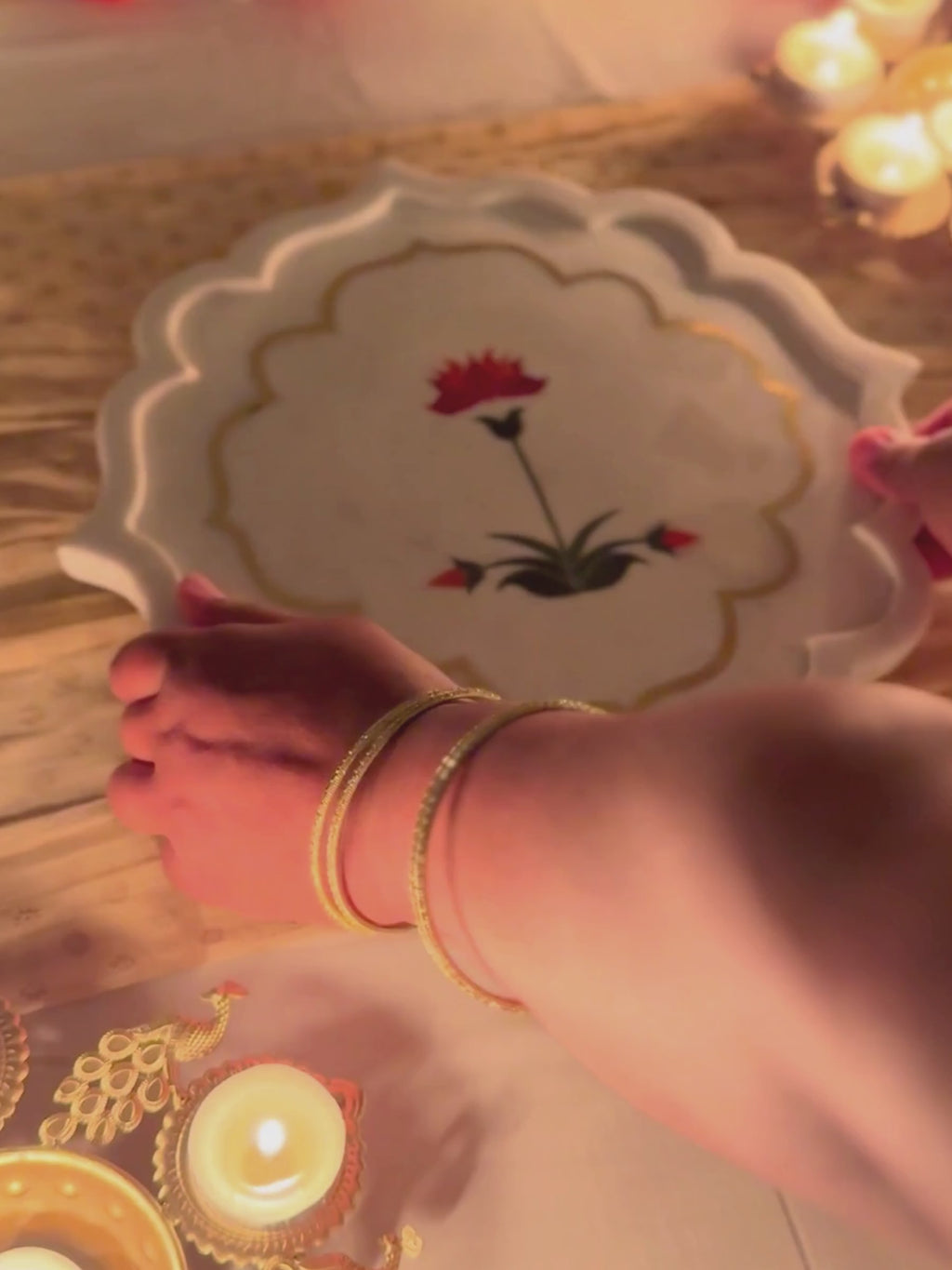 Marble Inlay Tray
