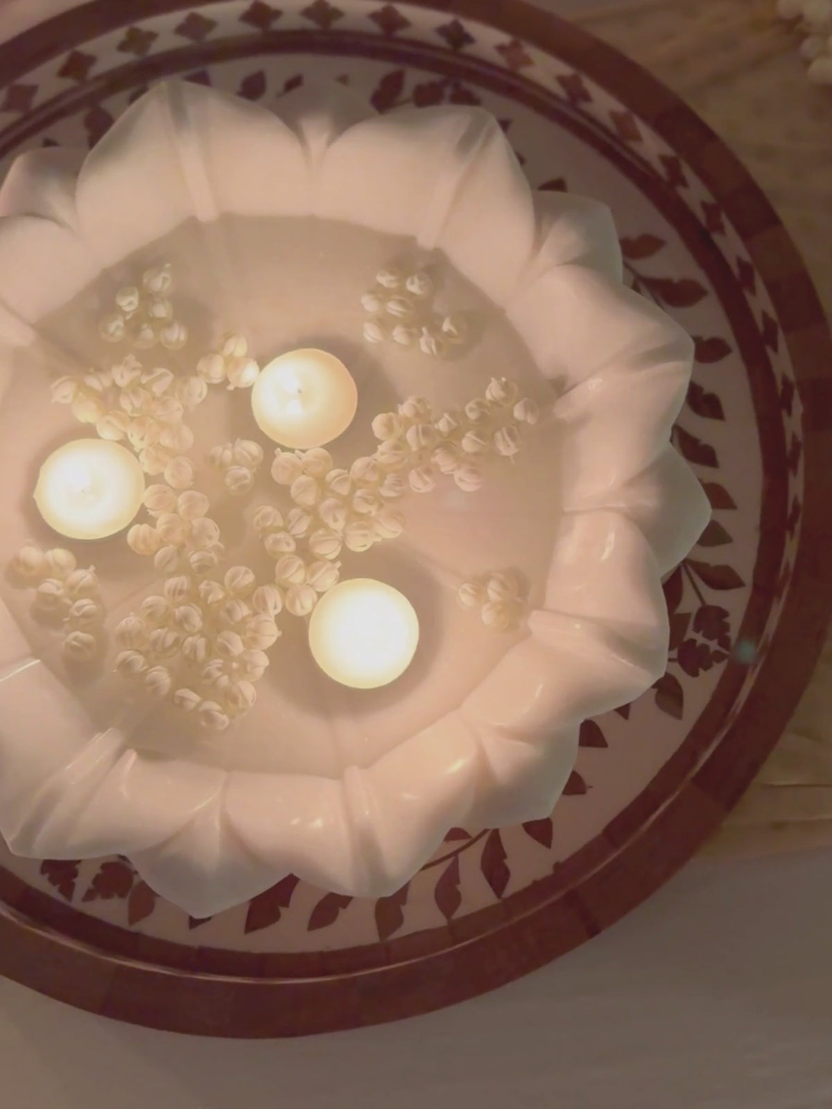 Marble Lotus Bowl