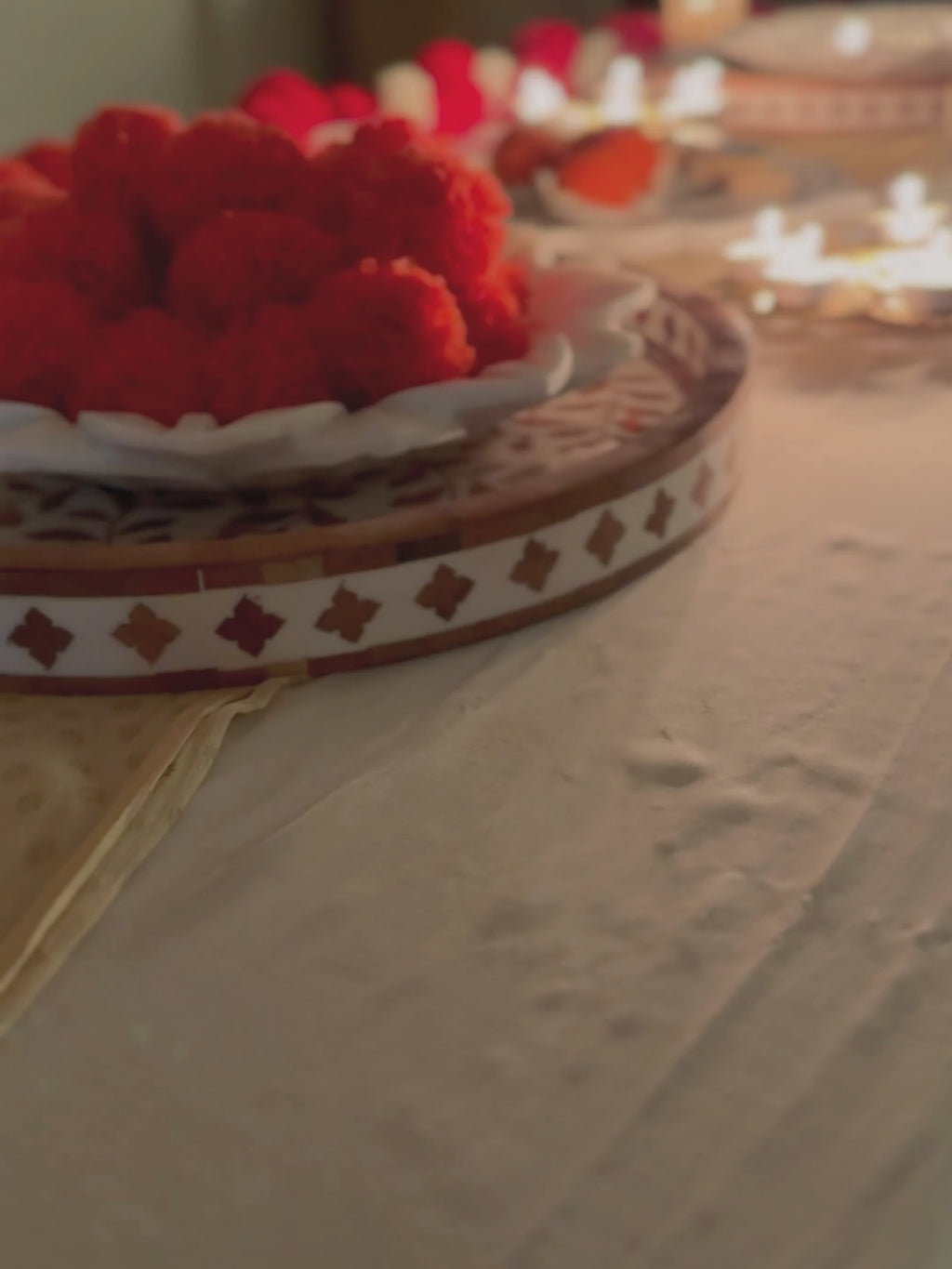 Set of 2 - marble candle holders