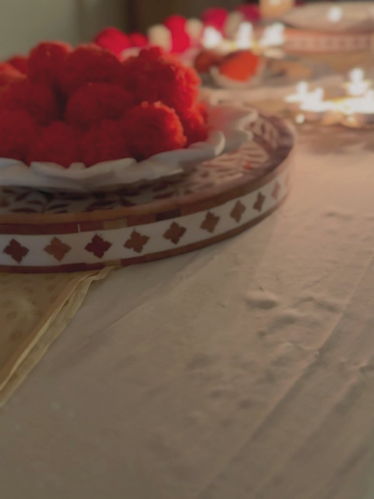 Set of 2 - marble candle holders