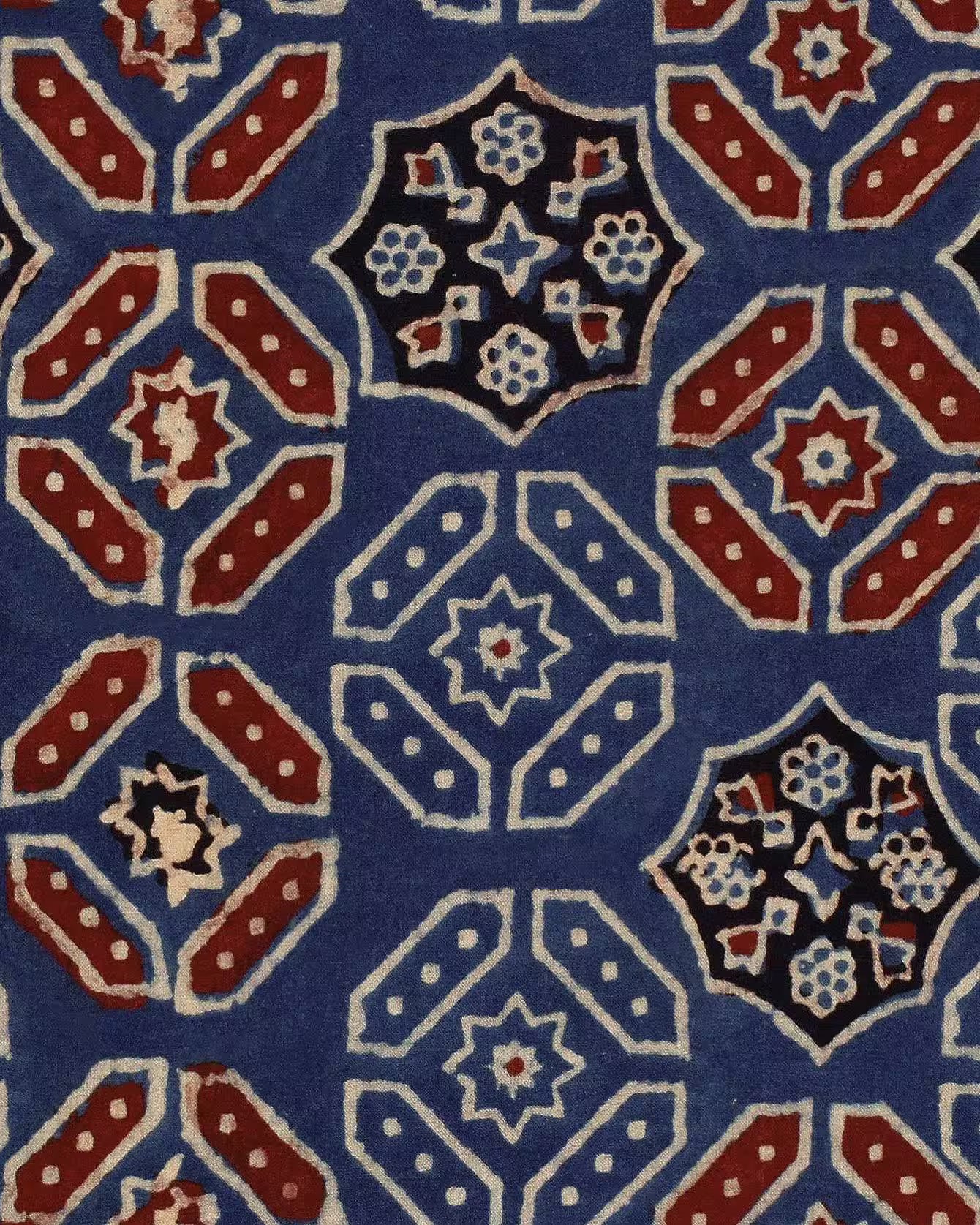Ajrak Blue Wallpaper