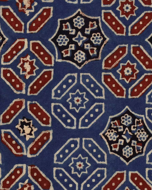 Ajrak Blue Wallpaper