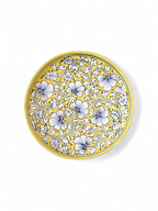 Blue Pottery Decorative Wall Plate - Yellow